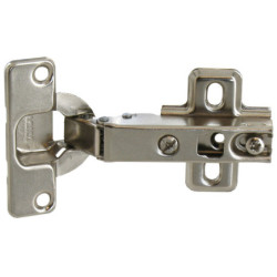 Charnière à ressort acier nickelé diamètre 35 mm pour porte 1/2 recouvrement lot de 2
