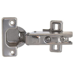 Charnière à ressort acier nickelé diamètre 35 mm pour porte rentrante lot de 2