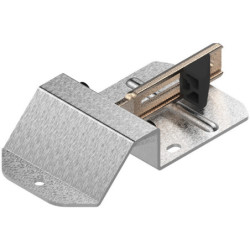 Sabot de portail automatique Tirard tôle inox finition brossé butée