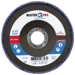 Disque plat à lamelles acier et inox MP diamètre 125 mm 120
