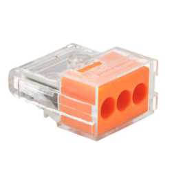 Borne de connexion automatique DebFlex 3 trous orange