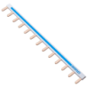 Peigne de raccordement alimentation universel horizontal 10mm² longueur 225 mm bleu/noir