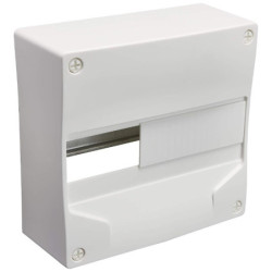 Coffret électrique d'intérieur vide 1 rail DIN 13 modules Blanc