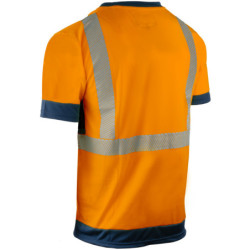 T-shirt haute visibilité Coverguard Komo manches courtes orange et bleu marine XXL