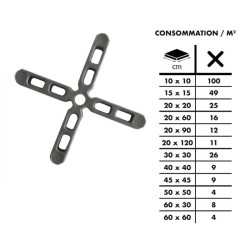 Croisillons pour carrelage longs creux Edilis 3mm Sachet de 1000