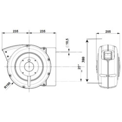 Enrouleur électrique Ceba avec rappel automatique 20m H05VVF 3G2.5