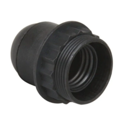 Douille à vis pour luminaire - Raccord fileté 10 mm - Bague Ø 58 mm - Bakélite - Noir