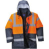 Parka haute visibilité S467 doublure fixe bicolore orange fluo marine XS