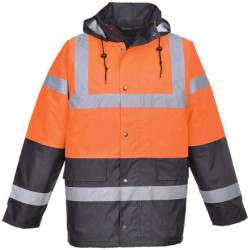 Parka haute visibilité S467 doublure fixe bicolore orange fluo marine XS