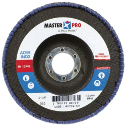 Disque bombé à lamelles acier et inox OBSIMA diamètre 125 mm grain 60