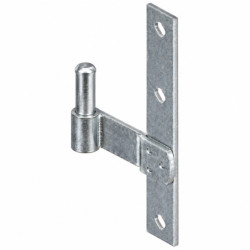 Gond à té gauche acier zingué 220mm axe diamètre 14mm