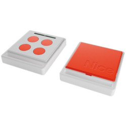 Télécommande radio ECCO5 pour tout type de motorisation Nice Home blanche et orange