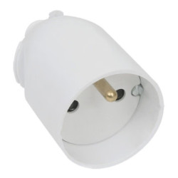 Fiche femelle à coiffe douille 2 Phases + Terre 16A DebFlex diamètre 4.8mm éclipse sortie droite
