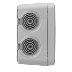 Boîte de dérivation à membrane carrée IP66 - 85 x 85 x 50 mm - 8 entrées - Polypropylène gris