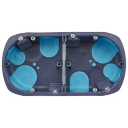 Boite d'appareillage double cloisons sèches Stop air - Ø 67 mm - Profondeur 40 mm - Gris