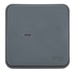 Interrupteur va et vient pose en saillie étanche IP65 10A - 250V - couleur gris mat