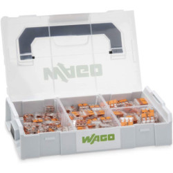 Coffret 255 bornes de connexion électrique 221 à levier - Câble 4 et 6 mm² - Wago L-Boxx Mini