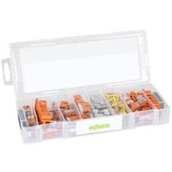 Assortiment de 122 bornes de connexion électrique 221 et 2273 - Wago L-Boxx Micro