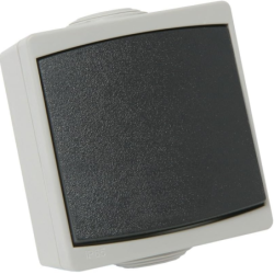 Bouton poussoir étanche Debflex - Pose en saillie - IP65 - Courant 10A - Tension 250V - Gris
