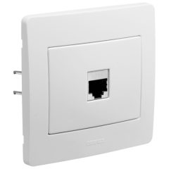 Prise encastrable RJ45 gamme Diam2 cat 6 blanc Debflex