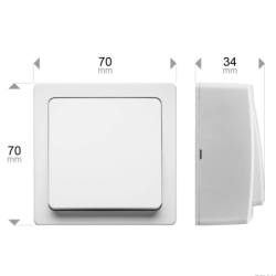 Interrupteur va et vient en saillie Debflex BLOK couleur blanc