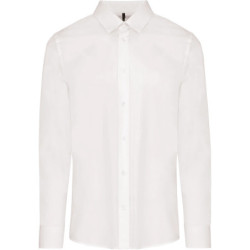 Chemise popeline manches longues homme blanche