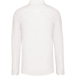 Chemise popeline manches longues homme blanche