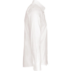 Chemise popeline manches longues homme blanche
