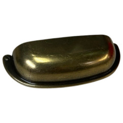 Poignée de meuble coquille 105x35 entraxe 96mm couleur bronze