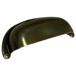 Poignée de meuble coquille 105x35 entraxe 96mm couleur bronze