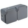 Double prise 2P+T 16A Cyklone anthracite IP55