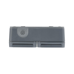 Double prise perle 2P+T 16A gris IP55
