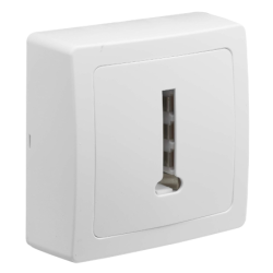 Bloc prise téléphone en saillie - Debflex - couleur blanc - 70 x 70 x 30 mm