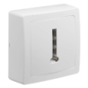Bloc prise téléphone en saillie - Debflex - couleur blanc - 70 x 70 x 30 mm