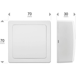 Boîte de dérivation - Sortie de câble en saillie - 2000V - 70 x 70 x 30 mm - Abs - Blanc