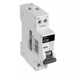 Disjoncteur blanc 3KA 1 module phase + neutre