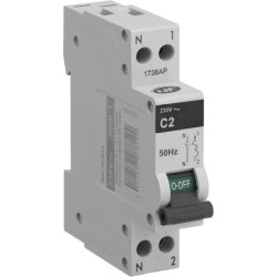 Disjoncteur 3KA phase + neutre gris