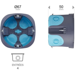 Boîtier d'encastrement Stopair pour cloisons sèches