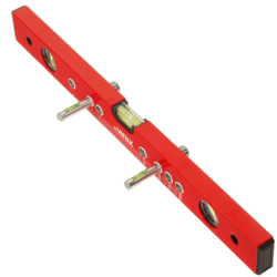 Niveau de robinetterie 2-en-1 avec entraxe - 3 fioles - Longueur 50 cm - Aluminium - Virax