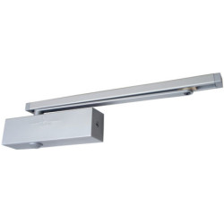 Ferme-porte Groom 3400 avec bras anti-vandalisme finition argent norme EN 1154
