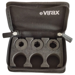 Coffret de 3 inserts TH pour presse à sertir - Diamètre 16 - 20 et 26 mm - Acier - Noir