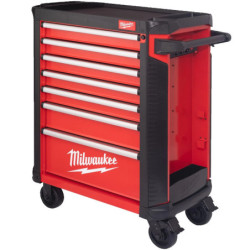 Servante d'atelier 7 tiroirs équipée rouge 337 outils 78cm MILWAUKEE