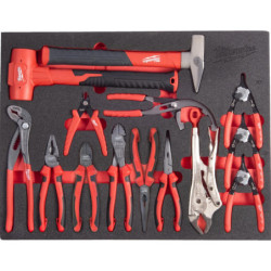 Servante d'atelier 7 tiroirs équipée rouge 337 outils 78cm MILWAUKEE