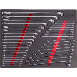 Servante d'atelier 7 tiroirs équipée rouge 337 outils 78cm MILWAUKEE