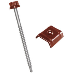 Fixations bacs acier sur charpente bois Zacrovis + Cavalier 6.5 x 100 mm