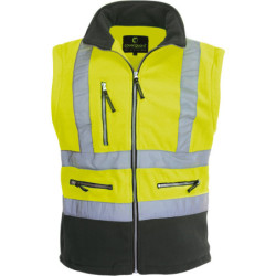 Veste polaire 2 en 1 Station haute visibilité jaune fluo marine