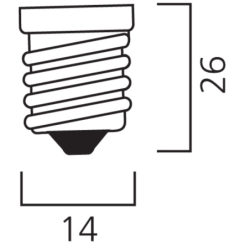 Ampoule de four à incandescence Pigmy 15W 22mm 240V E14 Blanc chaud 90lm - Sylvania