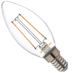 Ampoule LED ToLEDo rétro filaments flamme 2.5W 250lm E14 - Sylvania - 827 Blanc chaud