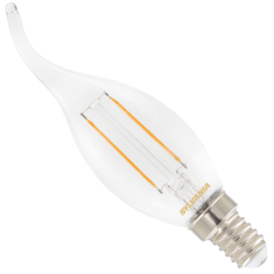 Ampoule flamme coup de vent LED filaments Sylvania Retro 2,5 W 250 lm E14 Blanc chaud