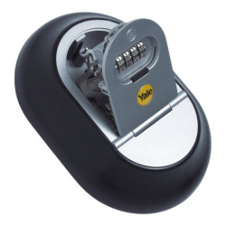 Boîte coffre-fort de sécurité murale pour clefs - Code combinaison 4 chiffres - Gris